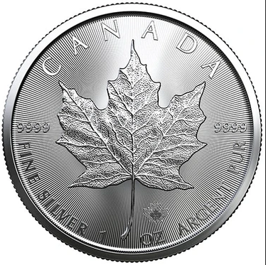 2020 Canadian Maple Leaf . . . . Gem BU 1 oz. pure Silver