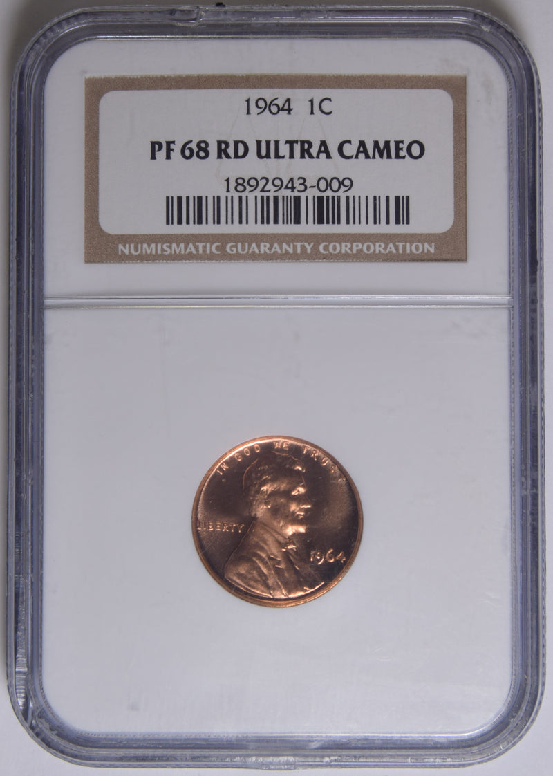1964 Lincoln Cent . . . . NGC PF-68 RD Ultra Cameo