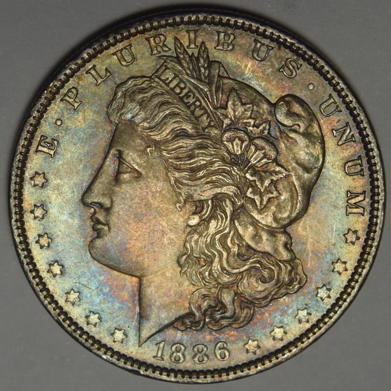 1886 Morgan Dollar . . . . Gem BU Color!