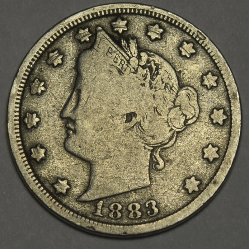 1883 No CENTS Liberty Nickel . . . . Very Good