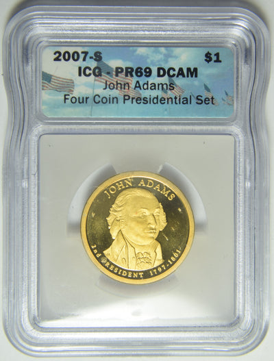 2007-S John Adams Presidential Dollar . . . . ICG PF-69 DCAM