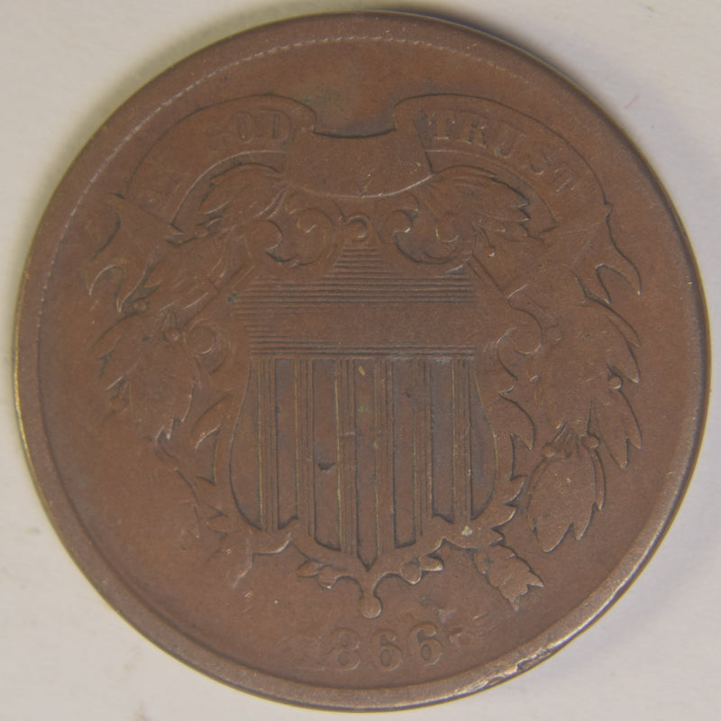 1866 Two Cent Piece . . . . Fine