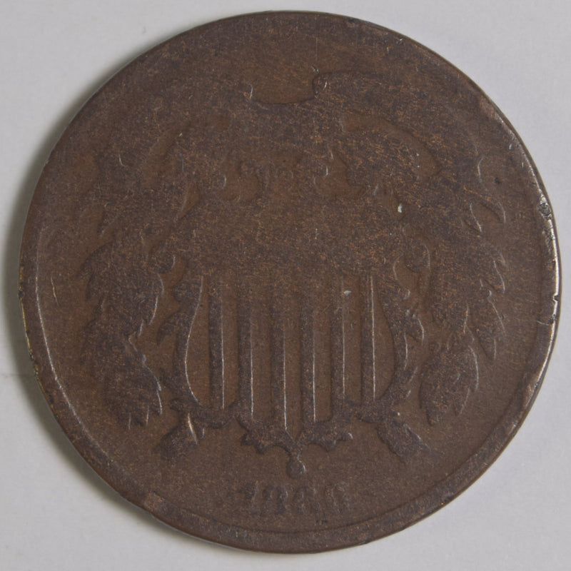 1866 Two Cent Piece . . . . About Good