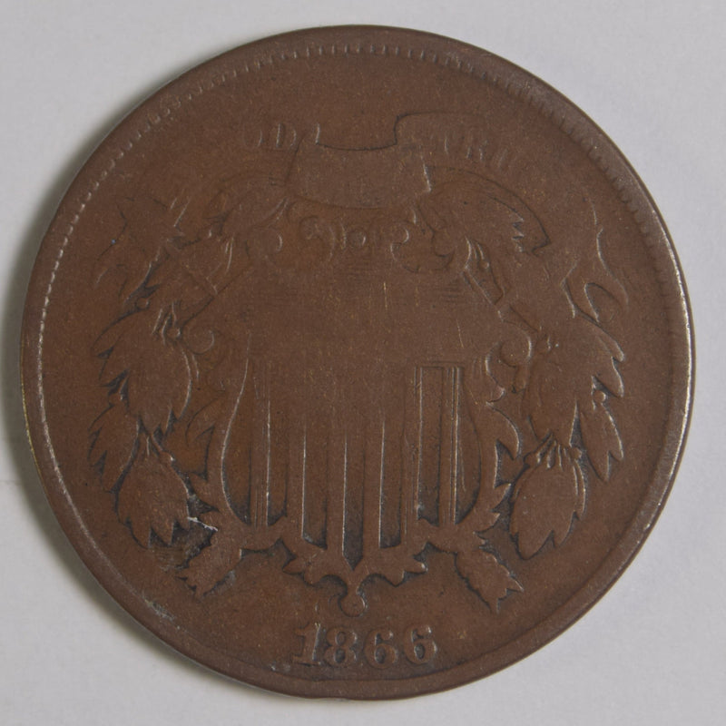 1866 Two Cent Piece . . . . Good