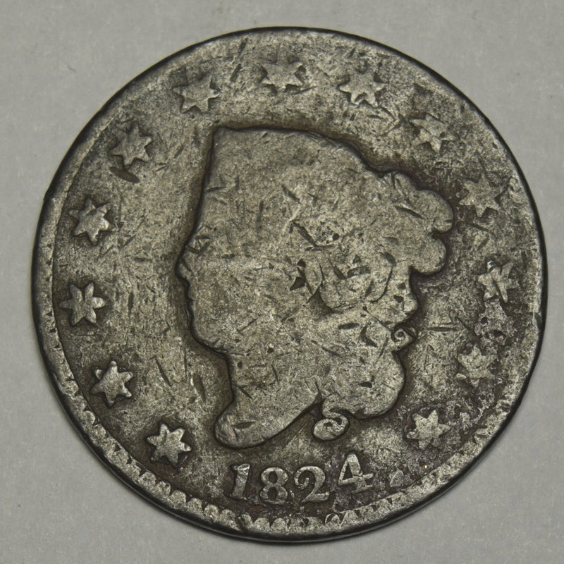 1824 Coronet Head Large Cent . . . . Good