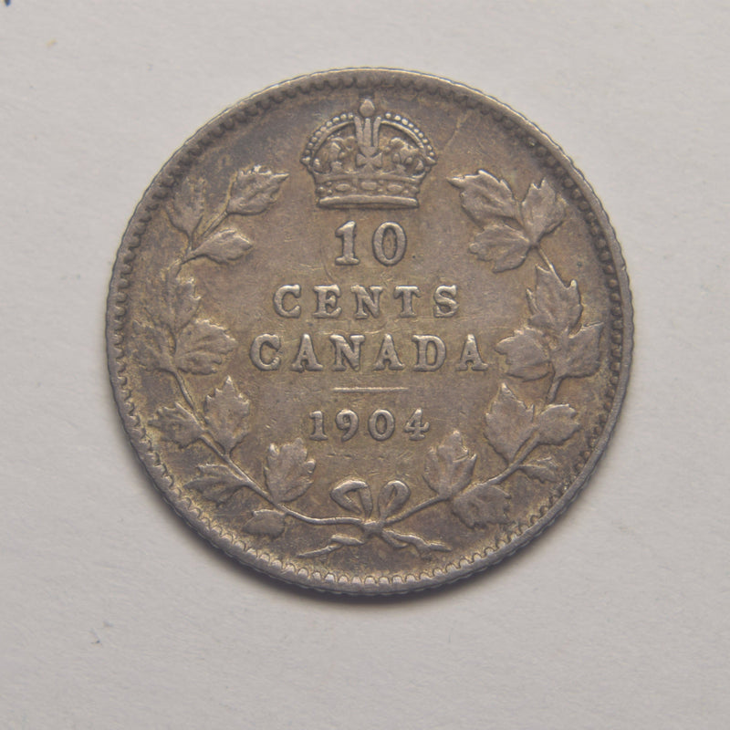 1904 Canadian 10 Cents . . . . Very Fine