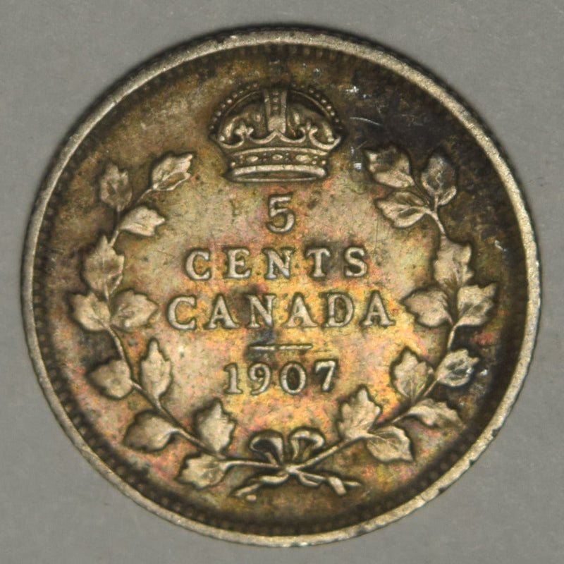 1907 Canadian 5 Cents . . . . Fine