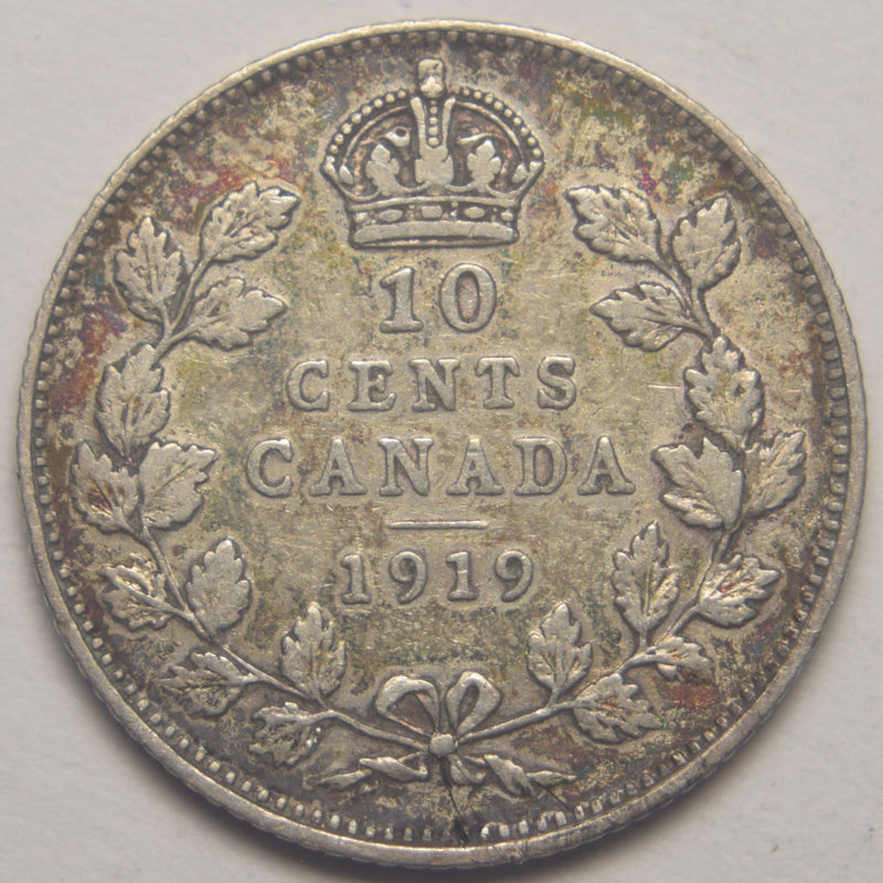 1919 Canadian 10 Cents . . . . VF/XF