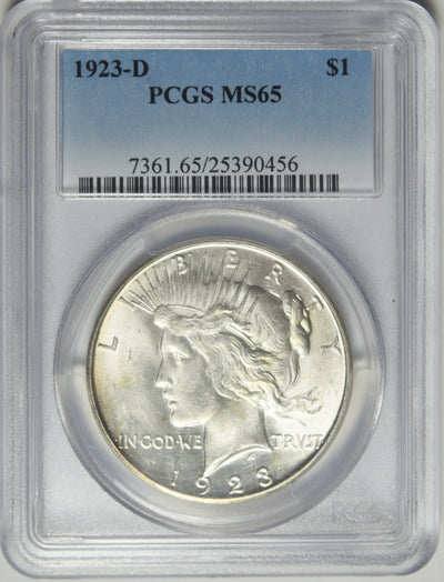 1923-D Peace Dollar . . . . PCGS MS-65