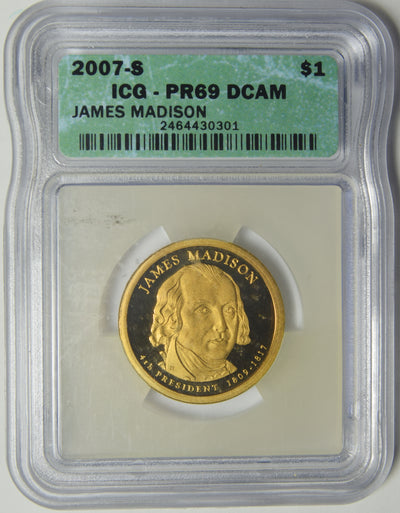 2007-S James Madison Presidential Dollar . . . . ICG PR-69 DCAM