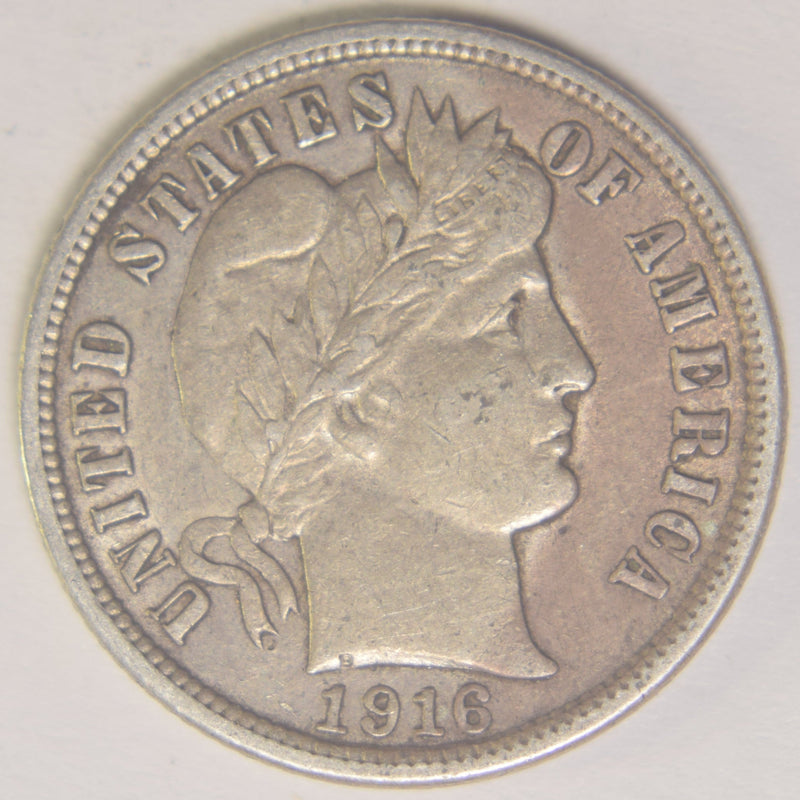 1916 Barber Dime . . . . Choice About Uncirculated