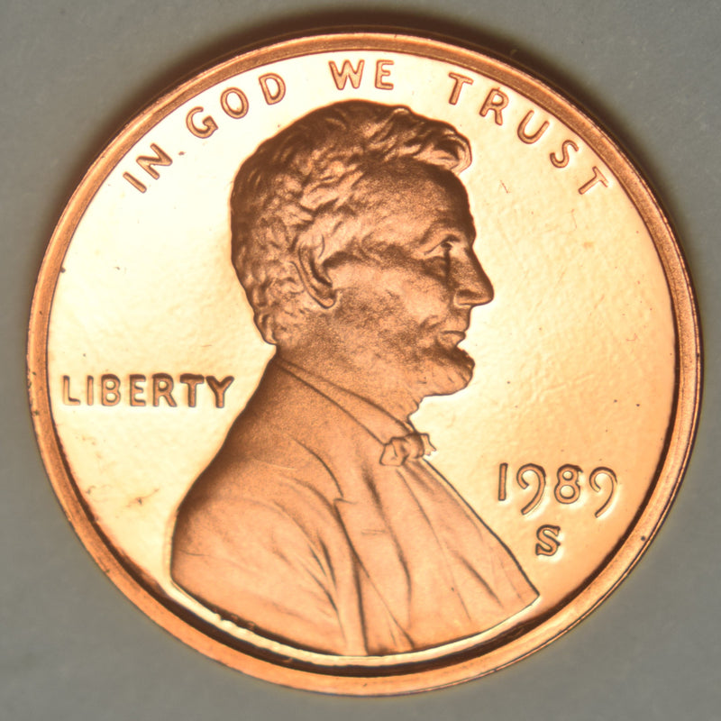 1989-S Lincoln Cent . . . . Gem Brilliant Proof