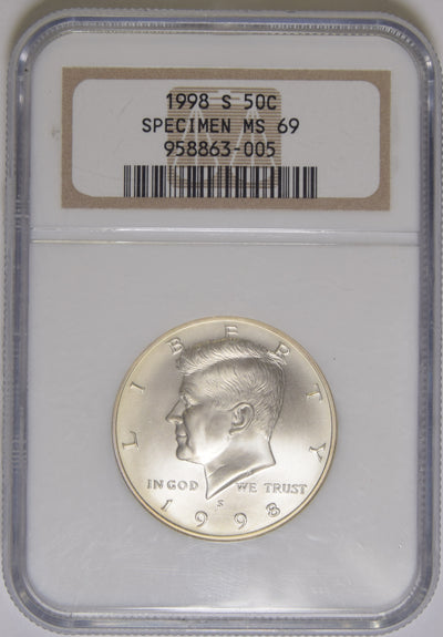 1998-S Silver Kennedy Half . . . . NGC Specimen MS-69