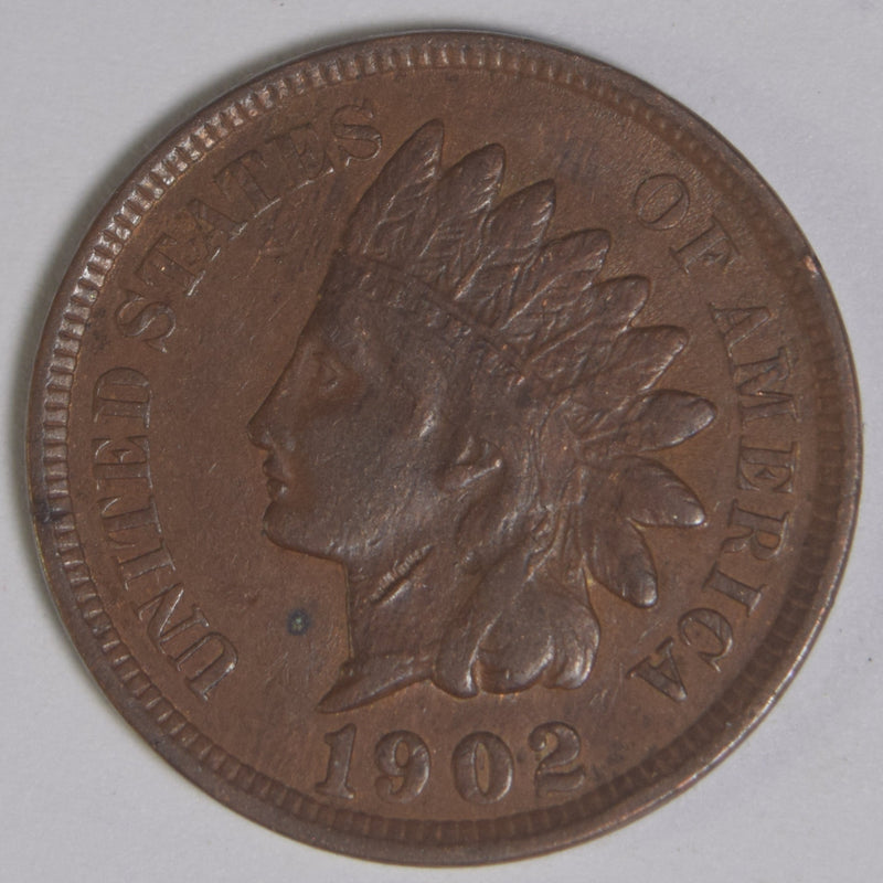1902 Indian Cent . . . . XF cut on obverse