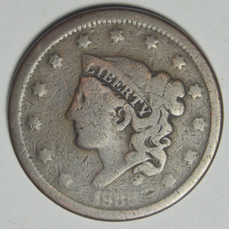 1838 Coronet Head Large Cent . . . . Good