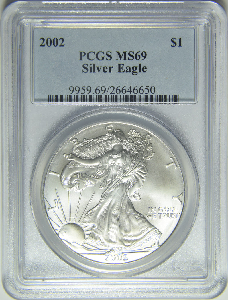 2002 Silver Eagle . . . . PCGS MS-69