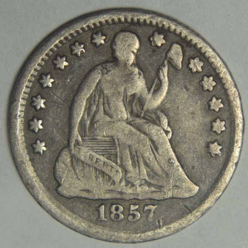 1857 Seated Liberty Half Dime . . . . Fine