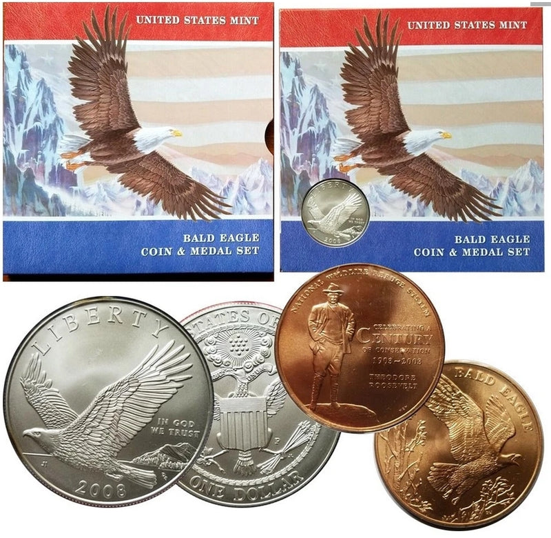 2008 Bald Eagle Commemorative Dollar and Medal Set
