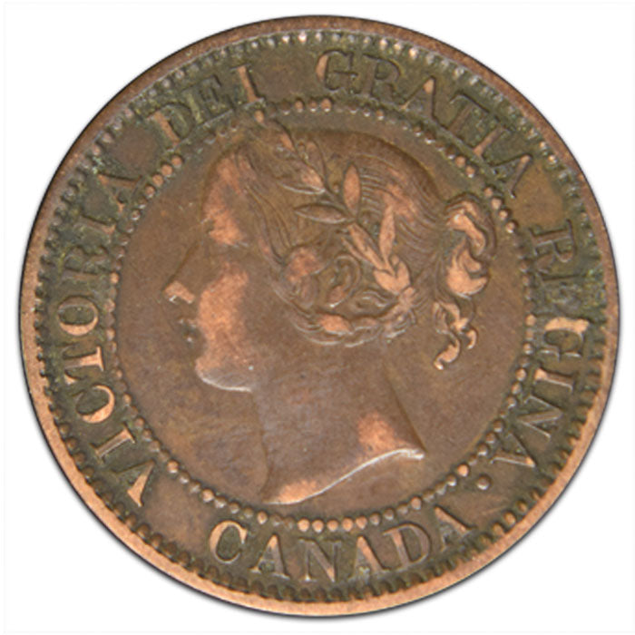 1858 Full Vine Full Stems Canadian Cent . . . . VF/XF
