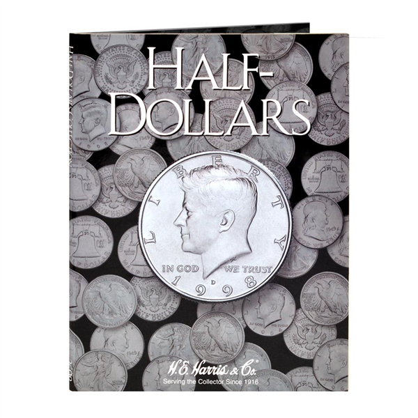 Generic Half Dollar Harris Coin Folder . . . . No dates written in book