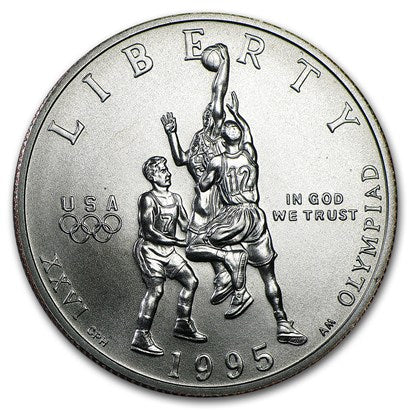 1995-S Olympic Basketball Half . . . . Gem BU in original U.S. Mint Capsule