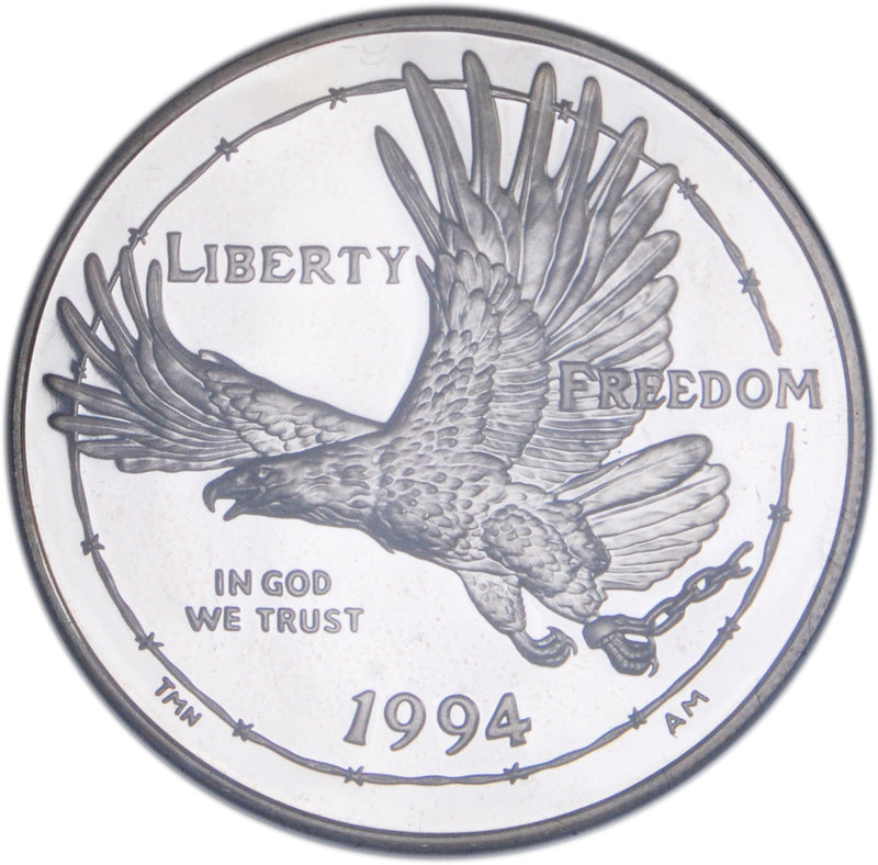 1994-P U.S. Prisoner of War Silver Dollar . . . . Gem Brilliant Proof in original U.S. Mint Capsule