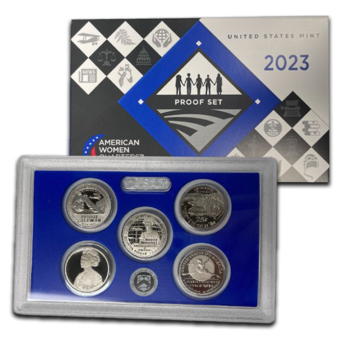 2023-S American Women 5-coin Quarter Proof Set . . . . Superb Brilliant Proof