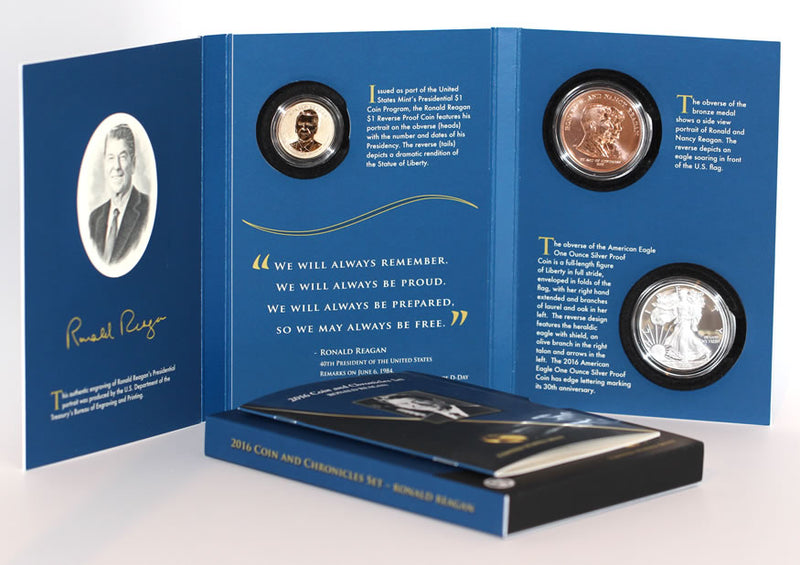 2018 Ronald Reagan Coin and Chronicles Set
