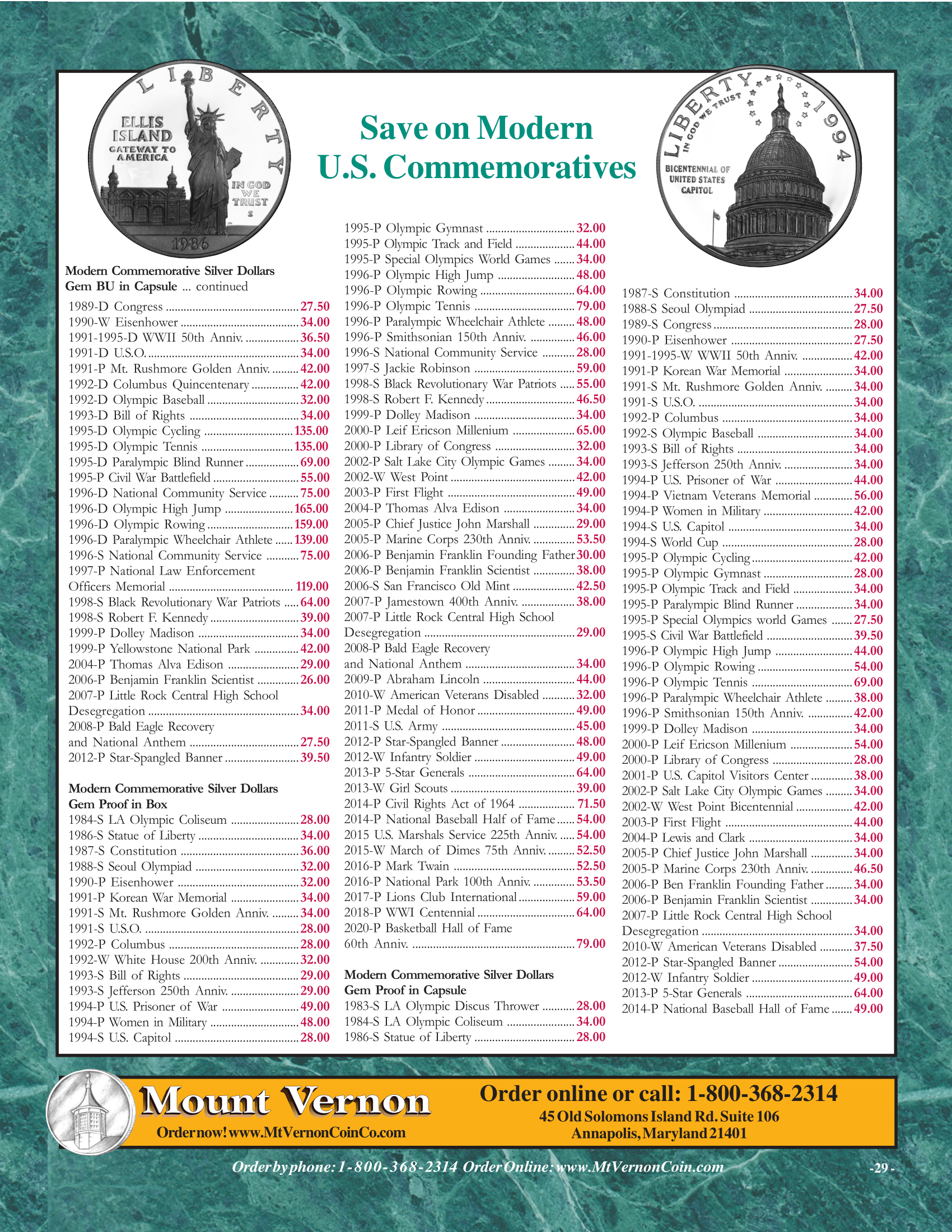 Catalog 1029 Page 29 Mount Vernon Coin