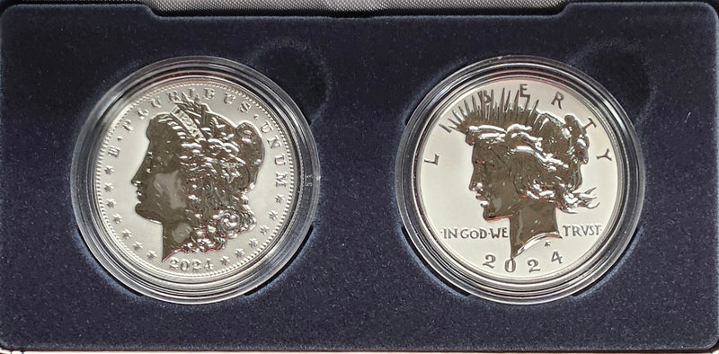 2024 Morgan & Peace Dollar Two Coin Set . . . . Reverse Proof