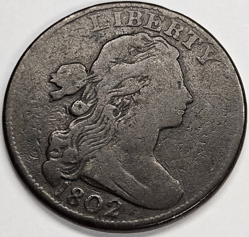 1802 Draped Bust Large Cent Fine