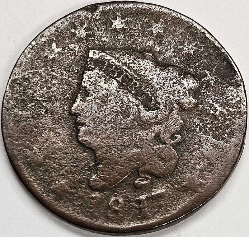 1817 Coronet Head Large Cent . . . . VG corroded