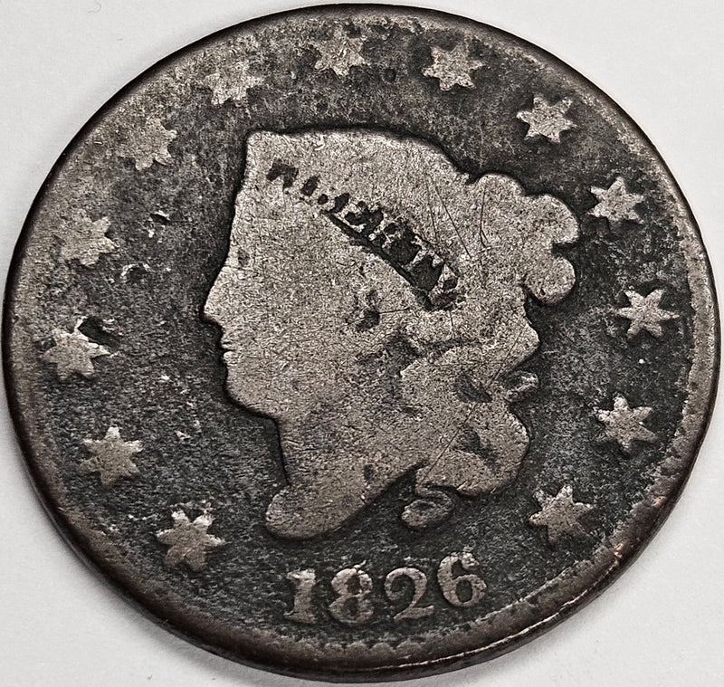 1826 Coronet Head Large Cent . . . . Good