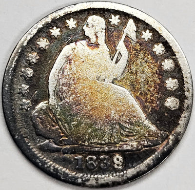1839 Seated Liberty Half Dime Good