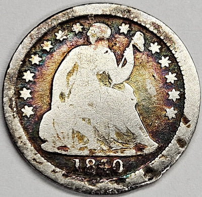 1840-O Drapery Seated Liberty Half Dime Good