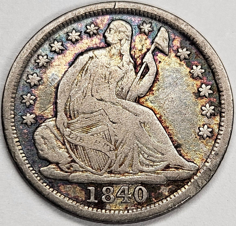 1840-O No Drapery Seated Liberty Half Dime Fine/VF