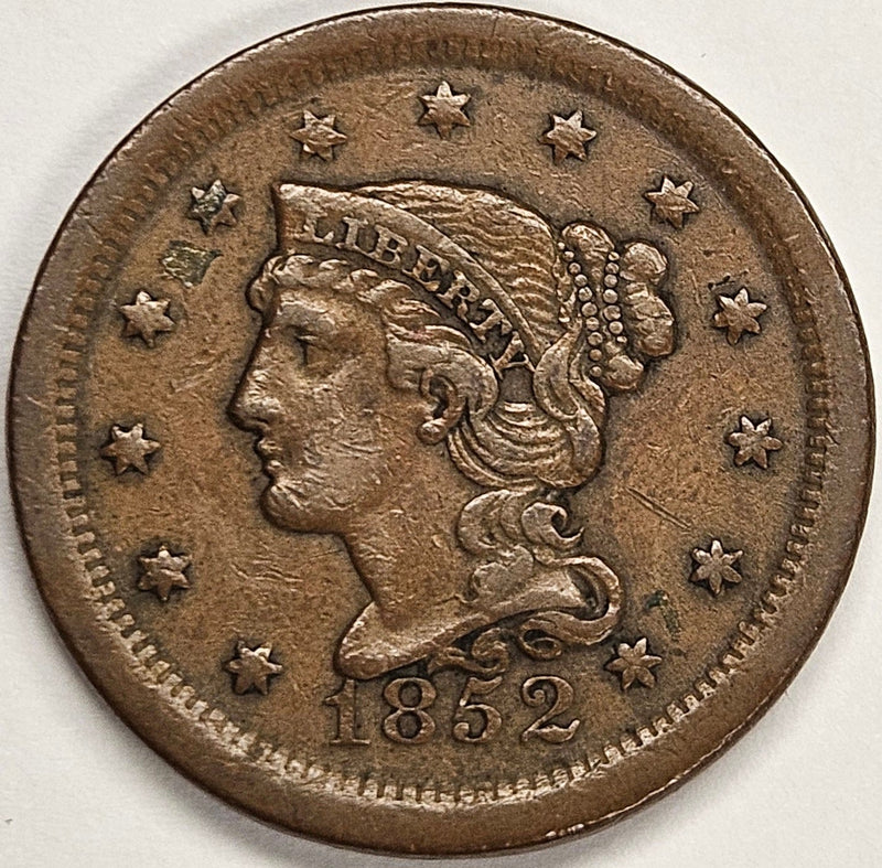 Braided Hair Large Cents in the 1840s & 50s . . . . Choice About Uncirculated