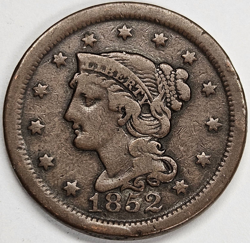Braided Hair Large Cents in the 1840s & 50s . . . . Very Fine