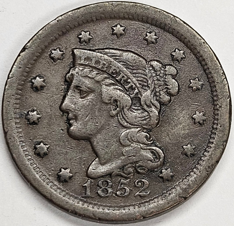 Braided Hair Large Cents in the 1840s & 50s . . . . Extremely Fine