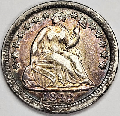 1842 Seated Liberty Half Dime Extremely Fine