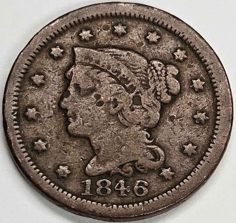 1846 Small Date Braided Hair Large Cent . . . . Very Good