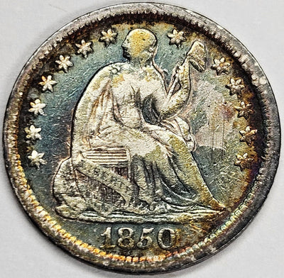 1850 Seated Liberty Half Dime Very Fine