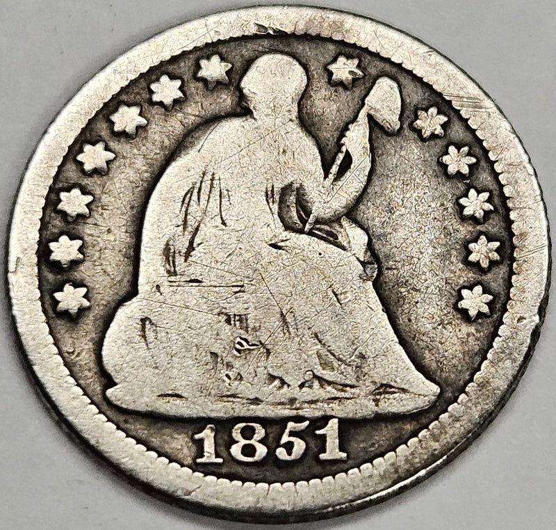 1851-O Seated Liberty Half Dime . . . . Good