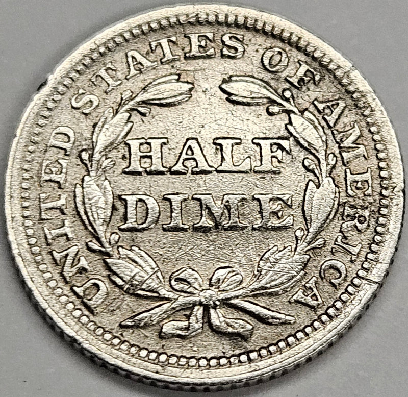1853 Arrows Seated Liberty Half Dime . . . . Choice About Uncirculated