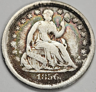 1856 Seated Liberty Half Dime Fine