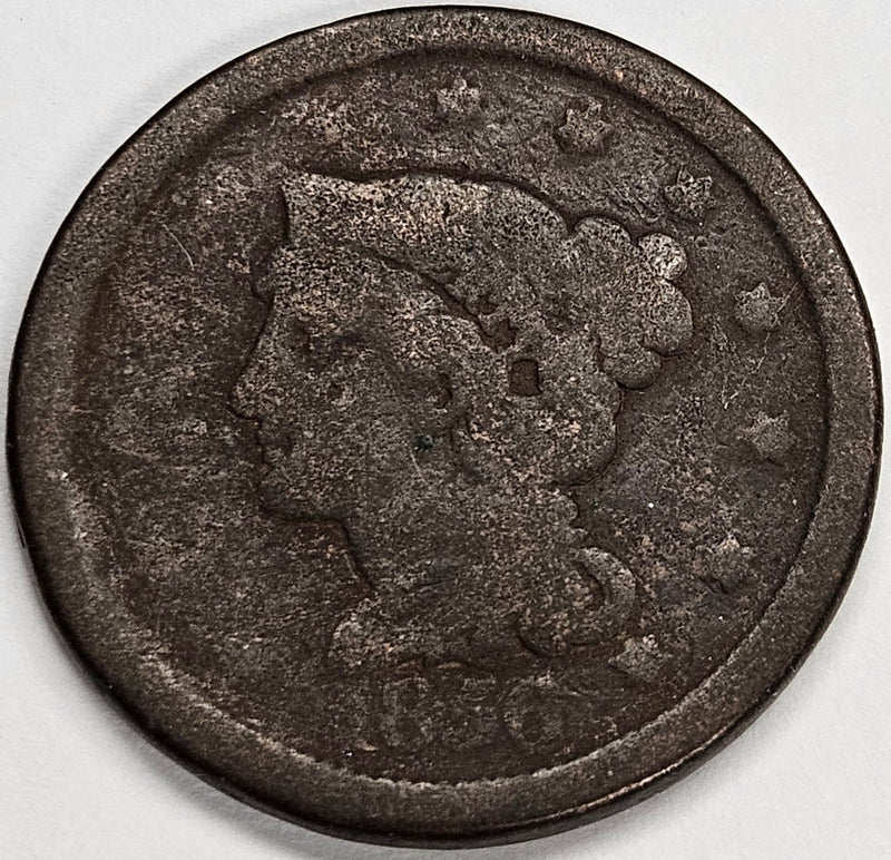 1856 Slant 5 Braided Hair Large Cent About Good
