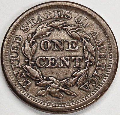 1857 Small Date Braided Hair Large Cent . . . . Choice About Uncirculated