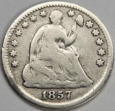1857 Seated Liberty Half Dime Very Good