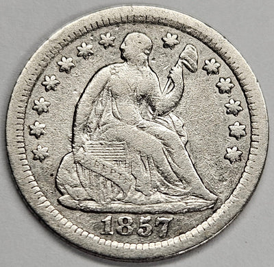 1857-O Seated Liberty Half Dime Very Fine