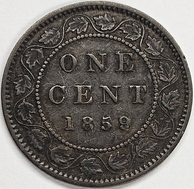 1859 Canadian Cent Extremely Fine